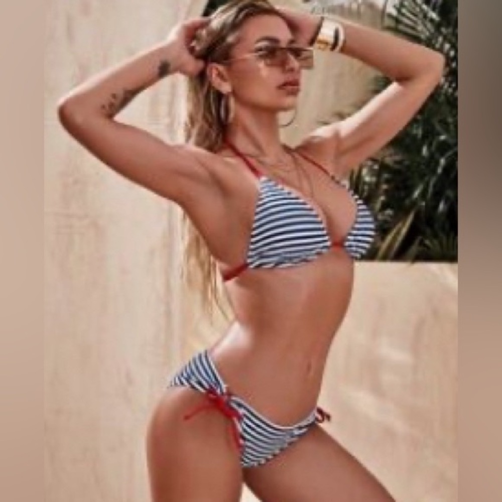 RED WHITE AND BLUE SALE. Bathing suit. NEW with lining.